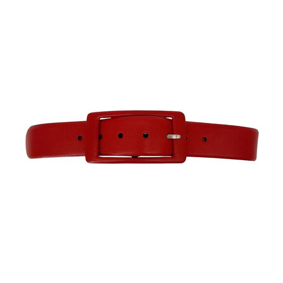 Jil SANDER Leather Belt with Leather Buckle in Red XS main image 11